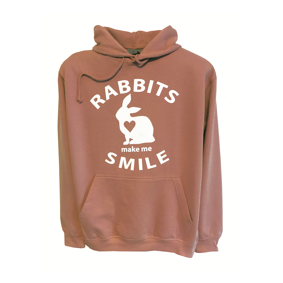 Feline Designs Rabbits Make Me Smile Hoodie Hooded Top